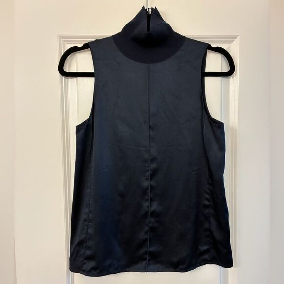 RAG & BONE 100% Silk Sleeveless Top Navy XXS - Picture 1 of 5